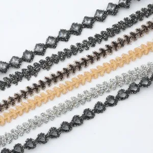 Garniture de strass scintillante rubans en cristal thermocollant accessoires de bricolage