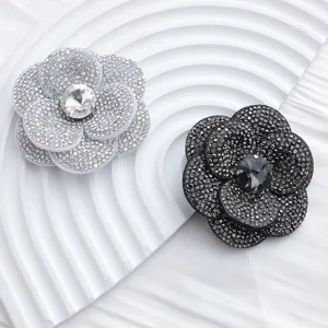 Sparkling Rhinestone Flower Shoe Charms DIY Hair Clip Accessories Crystal Bowknot Shoe Decoration