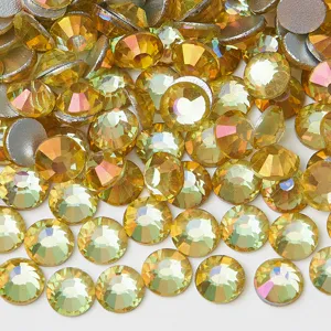 Colorful Glass Flatback Rhinestones Round Crystal Rhinestones For DIY Craft Decoration And Nail Art Design