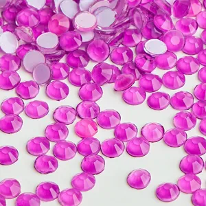 Strass violetas con reverso plano cristales gemas para accesorios de manualidades de ropa DIY