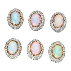 Cuentas de arcilla con diamantes de imitación, accesorios DIY para bolsos y joyería.