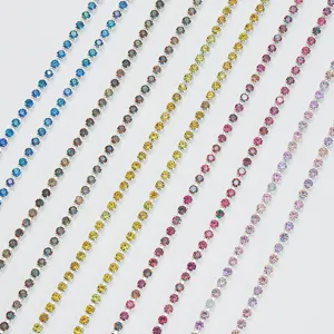 Colorful rhinestone chain DIY nail art diamond chain crystal claw chain for decoration roll