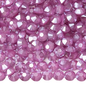 Strass in vetro all'ingrosso retro piatto cristalli viola per nail art e cover telefono.