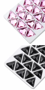 Strass di cristallo da cucire a fondo piatto forma triangolare accessori abbigliamento