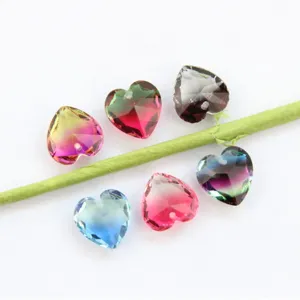 15mm verloop hart glas strass hanger DIY kleurrijke kristal sieraden accessoires deel