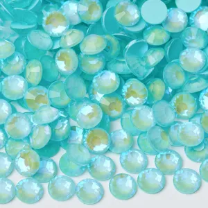 Luminous AB flatback rhinestones for nail art and DIY phone case decoration, crystal glass gems.