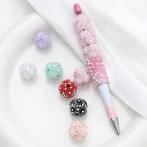 Perline Rotonde in Resina con Strass in Vetro Colorato Orecchini Fai da Te Pendente Accessori per Gioielli Materiali per la Creazione