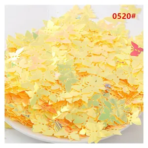 Gold iridescent butterfly sequins 13mm 10g pack DIY nail art craft accessories decoration