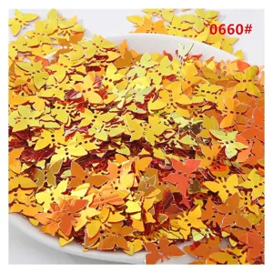 Gold magic color butterfly sequins 13mm DIY nail art sparkle material accessories 10g