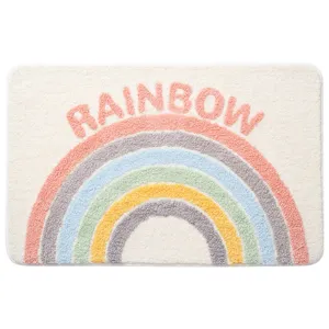 Ins Stil Regenbogen Badematte, flauschige saugfähige rutschfeste Fußmatte Teppich.