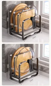 Küchen Topfdeckel und Schneidebrett Aufbewahrungstafel Mehrzweck Organizer Stand