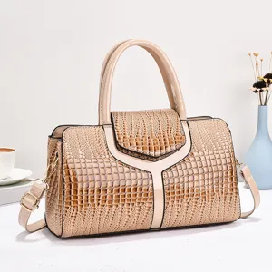 Elegante dames handtas van krokodillenpatroon leer schoudertas crossbody tas tote bag