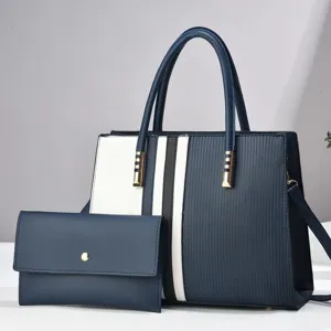 Dames kleurencombinatie handtas set shopper schoudertas elegante dagelijkse stijl