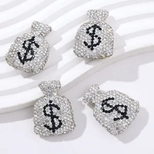 DIY rhinestone money bag charm beaded pendant wholesale sparkling crystal craft accessory