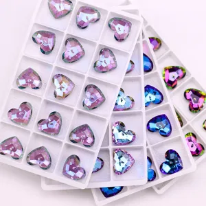 17mm grasso cuore AB colore magico cristallo ciondolo fai da te accessori fatti a mano