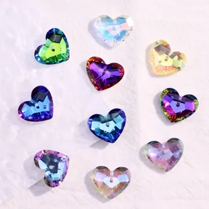 17mm cuore grasso AB cristallo ciondolo perle fai da te collana artigianale accessori gioielli