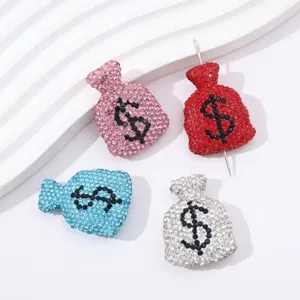 Full Rhinestone Money Bag Charm DIY Beaded Pendant Currency Symbol Craft Accessory