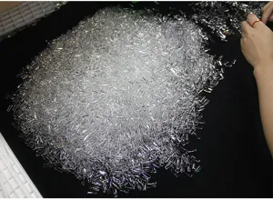 Detailed view of clear baguette rhinestones in bulk, perfect for nail art and DIY crafts.