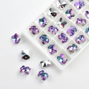 Pendentifs breloques en forme d'ours en cristal accessoires de bijoux DIY pour colliers boucles