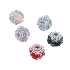 Perles en argile strass colorées accessoires bijoux DIY pour bracelet conception