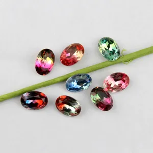 Oval Glass Crystal Rhinestones Pointed Bottom Faceted Loose Stones For DIY Jewelry Making Crafts Accessories