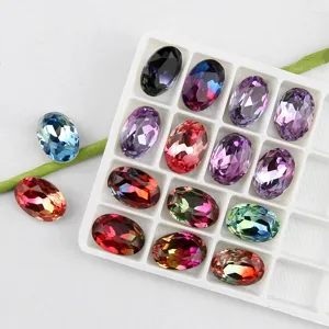 13x18mm oval fancy crystal rhinestones diy jewelry making accessories multi color pack