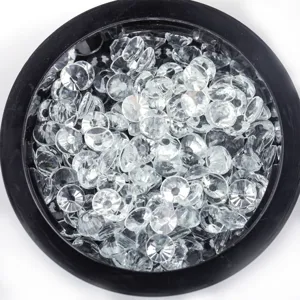 Strass en cristal plat transparent pour nail art et décoration de vêtements, pierres brillantes.