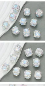 Vierkante strass kristal losse kraal voor DIY sieraden maken tassen schoenen handwerk accessoires.