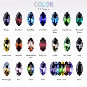Marquise crystal rhinestones glass claw diamonds for DIY clothing accessories color options.