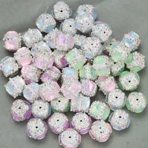 Kleurrijke strass vierkante kralen voor DIY sieraden maken, kristal kralen accessoires.