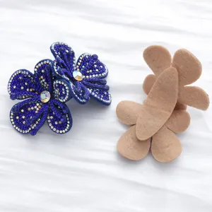 Sparkling rhinestone shoe flowers detachable crystal shoe clips for women footwear decoration