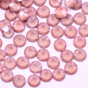 Pink mocha flatback rhinestones for nail art and DIY phone case decoration accessories