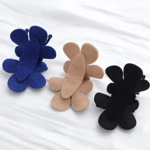Felt butterfly hair claw clips set of 3 colorful cute hair accessories for women and girls