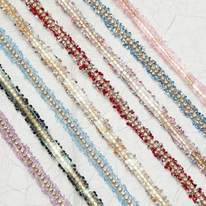 Ruban de strass thermocollant de 0,9 cm de large pour accessoires de vetements DIY