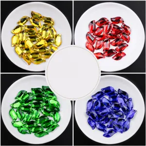 Strass en cristal coloré en forme de feuille à coudre dos plat accessoires de vêtements DIY