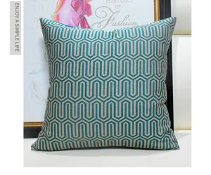 Housse de coussin de sofa decorative a motif geometrique moderne, taie d'oreiller confortable.