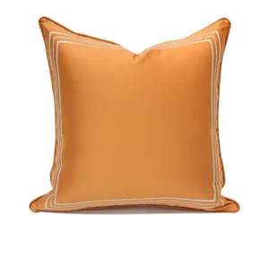 Modern Minimalistisch Geometrischer Rand Bestickter Kissenbezug Quadratisch Sofa Kissenhülle Haus Wohnzimmer Schlafzimmer Dekor