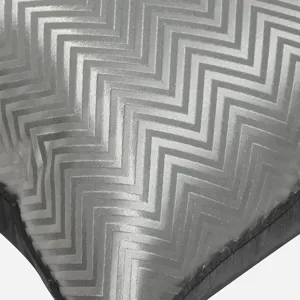 Silver grey chevron sofa cushion cover modern luxury hotel style geometric pillow case 1pc