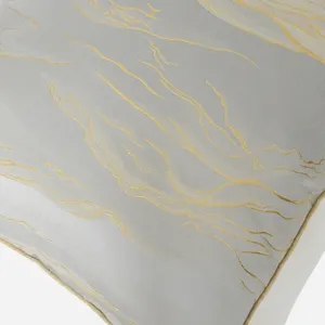 Light gold gray modern line cushion cover fabric detail, soft texture and elegant design.