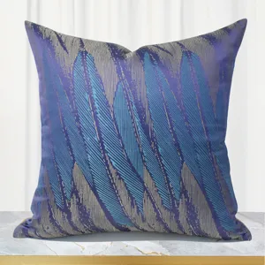 Modern Minimalist Nordic Abstract Feather Pattern Throw Pillow Cover Polyester Fabric Decorative Cushion For Sofa Living Room Hotel