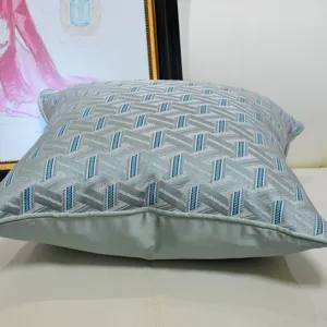 Housse de coussin décorative géométrique gris moderne pour canapé salon et chambre