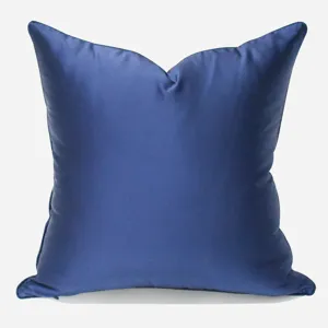 Blue square throw pillow cover soft cushion case for living room bedroom home decor
