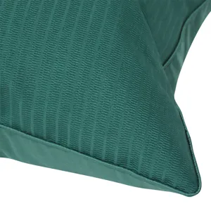 Modern green striped throw pillow cover, textured cushion case for sofa and chair.