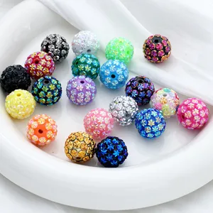 Colorful rhinestone loose spherical beads for DIY phone chains and handmade jewelry accessories main.