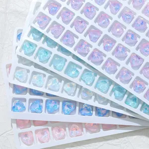Herzförmige Strasssteine Flache Rückseite Kristall Glas Strass für Nail Art Handyhülle Kleidung DIY Dekoration Zubehör