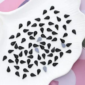 Zwarte druppelvormige flatback strass-steentjes voor prachtige nail-art decoratie