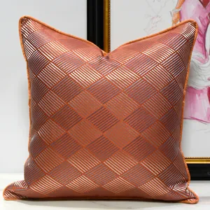 Modern Luxury Nordic Sofa Pillow Cover Geometric Rhombus Pattern Cushion Cover Living Room Bedside Decorative Throw Pillow