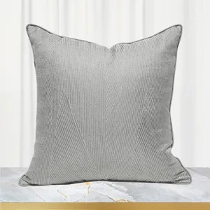 Grauer strukturierter dekorativer Kissenbezug modern minimalistisch fuer das Sofa
