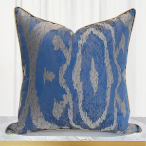 Moderne Minimaliste Housse de Coussin Géométrique Luxe Passepoil Doré Housse de Coussin de Canapé pour Salon Décoration