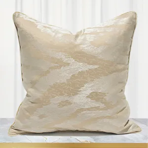 Moderne Luxe Abstrait Rayé Housse de Coussin Canapé Jacquard Housse de Coussin Salon Décoratif
